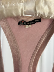 Patrizia Pepe 2000s Blush Crushed Velvet Plunge Racerback Mini Dress - XS/S