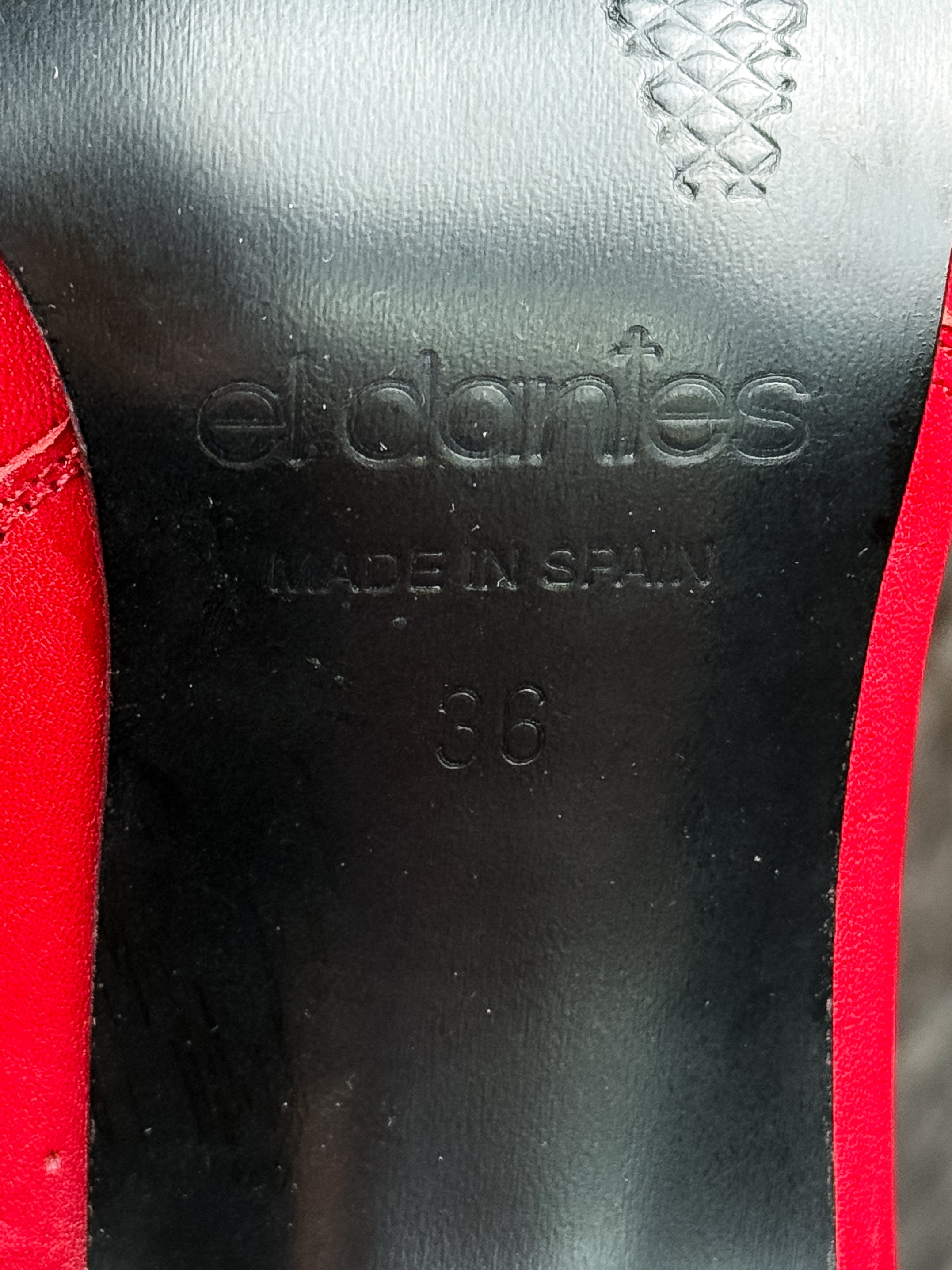 El Dantes 2000s Red Cutout Leather Heeled Boots