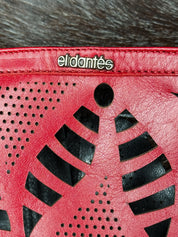 El Dantes 2000s Red Cutout Leather Heeled Boots