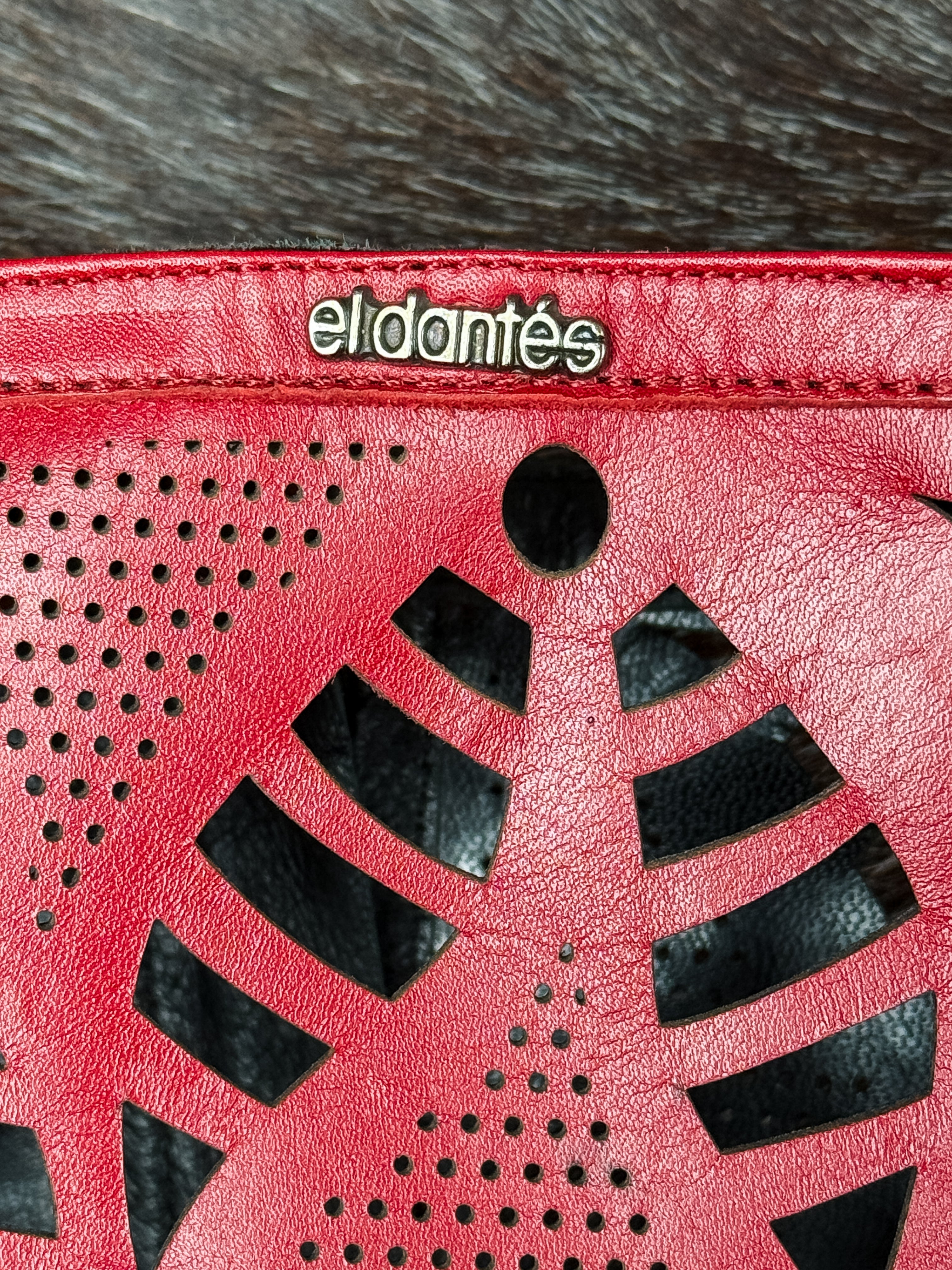 El Dantes 2000s Red Cutout Leather Heeled Boots