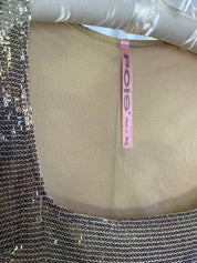 Pois 2000s Gold Camo Sequin Mini Dress - S