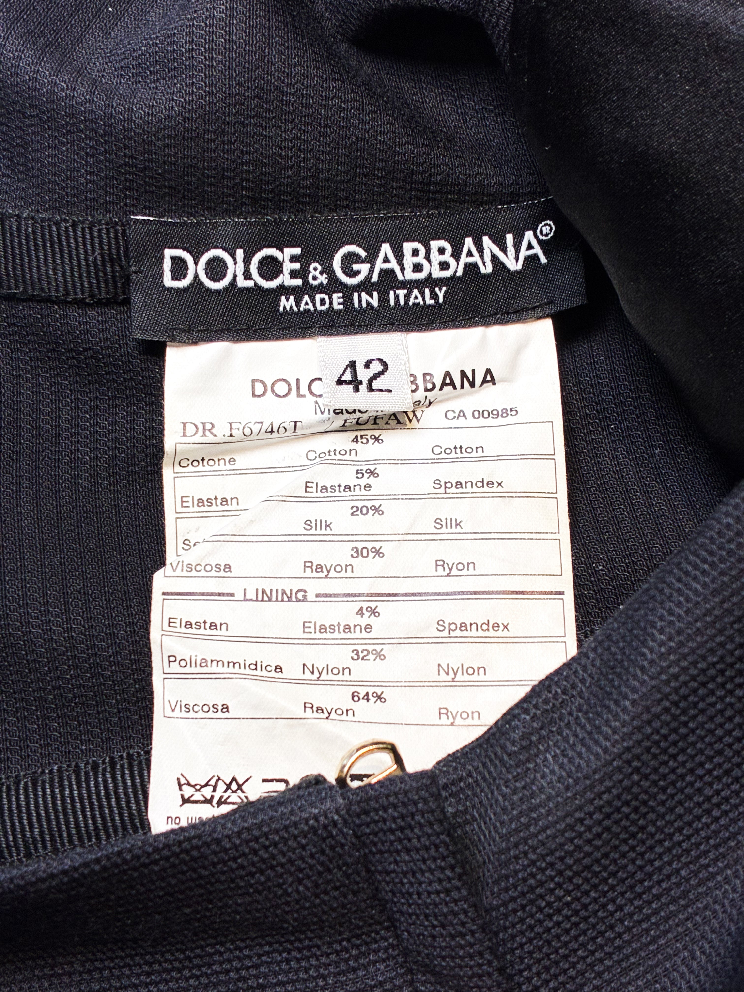 Dolce & Gabbana S/S 2007 Black Corset Lace-Up Fit and Flare Dress - XS/S
