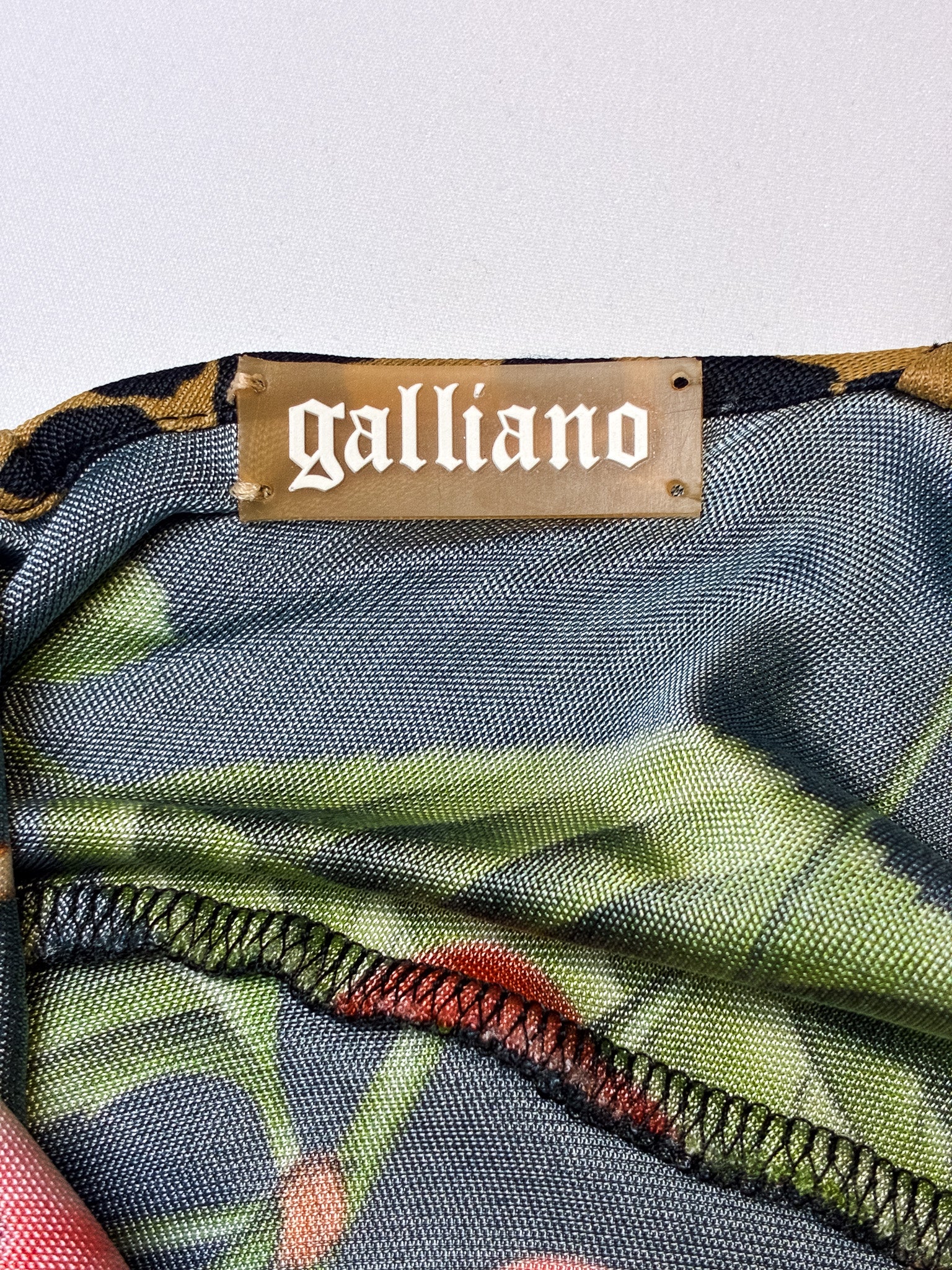John Galliano F/W 2003 Cherry Leopard Print Silk Dress - S/M