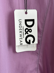 D&G Underwear 2000s Lilac Stretch Cami Top with Nude Logo Straps - Deadstock - S/M