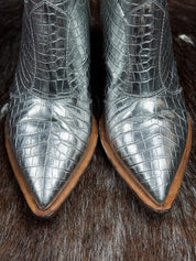 Fendi Fall 2018 Limited Edition Silver Cowboy Boots