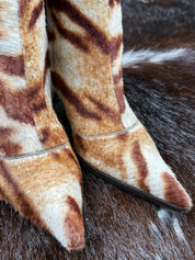 Roberto Cavalli 2000s Tiger-Print Knee-High Boots