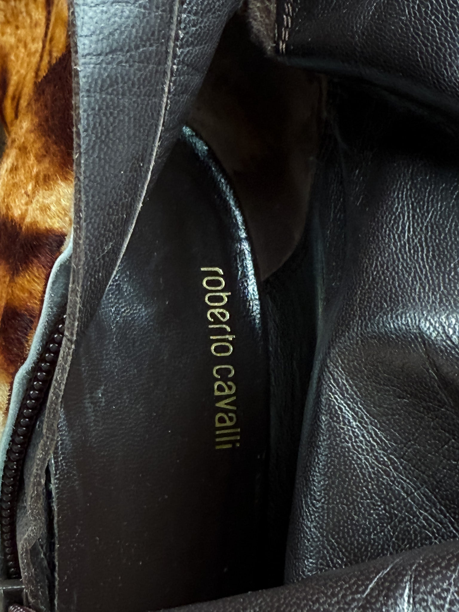 Roberto Cavalli 2000s Tiger-Print Knee-High Boots