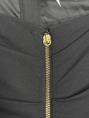 Elisabetta Franchi Gold Label 2010s Black Strapless Fringe Mini Dress - XS/S
