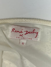 René Derhy 2000s Cream Crochet Halter Top and Midi Skirt Set - S