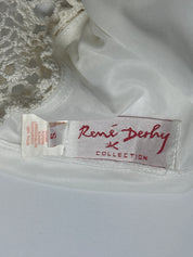 René Derhy 2000s Cream Crochet Halter Top and Midi Skirt Set - S