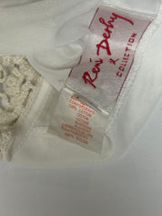 René Derhy 2000s Cream Crochet Halter Top and Midi Skirt Set - S