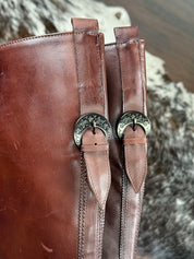 Lea Foscati 2000s Brown Leather Stiletto Boots