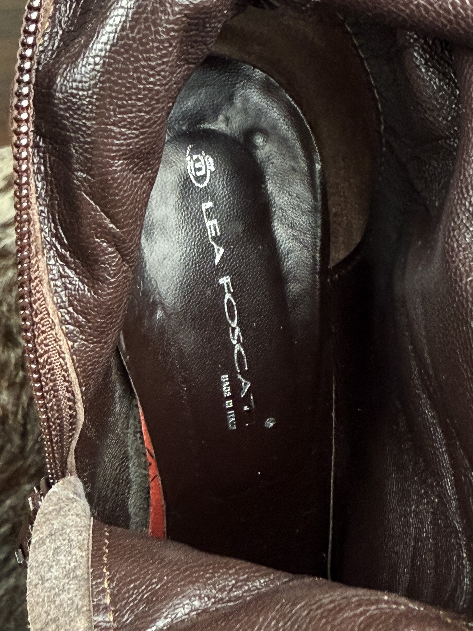 Lea Foscati 2000s Brown Leather Stiletto Boots