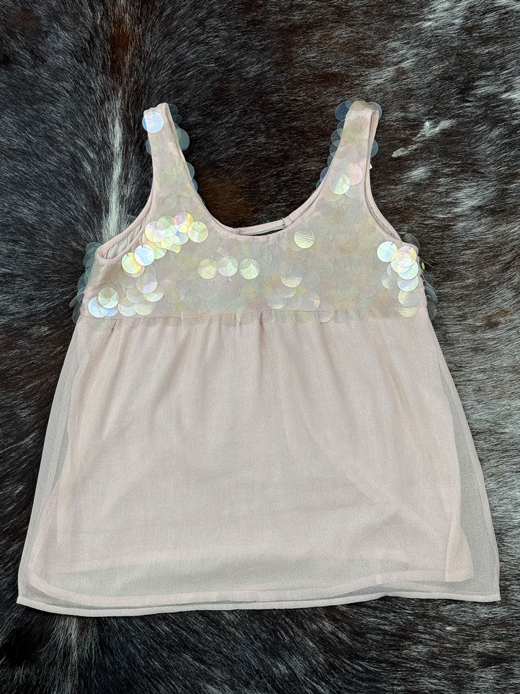 Italian Vintage 2000s Iridescent Sequin Tank