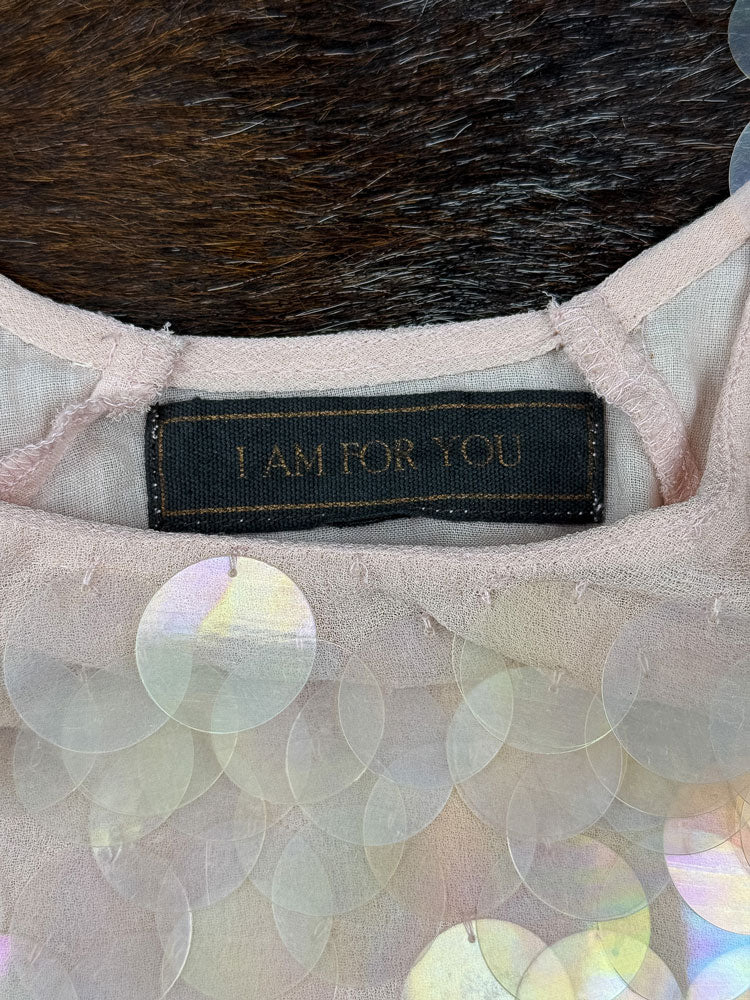 Italian Vintage 2000s Iridescent Sequin Tank