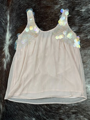 Italian Vintage 2000s Iridescent Sequin Tank