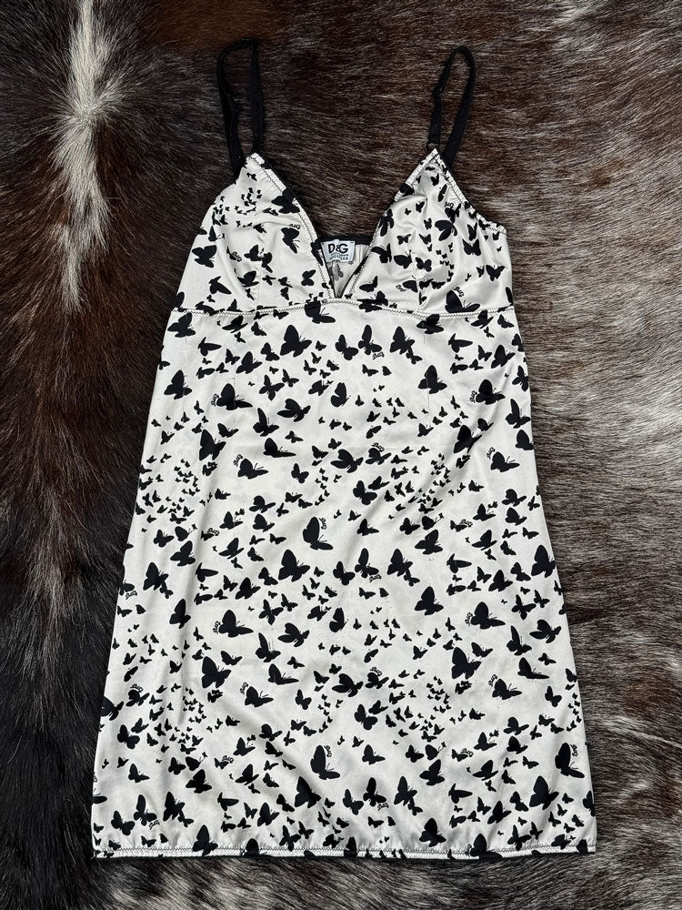 D&G 2000s Butterfly Slip Dress