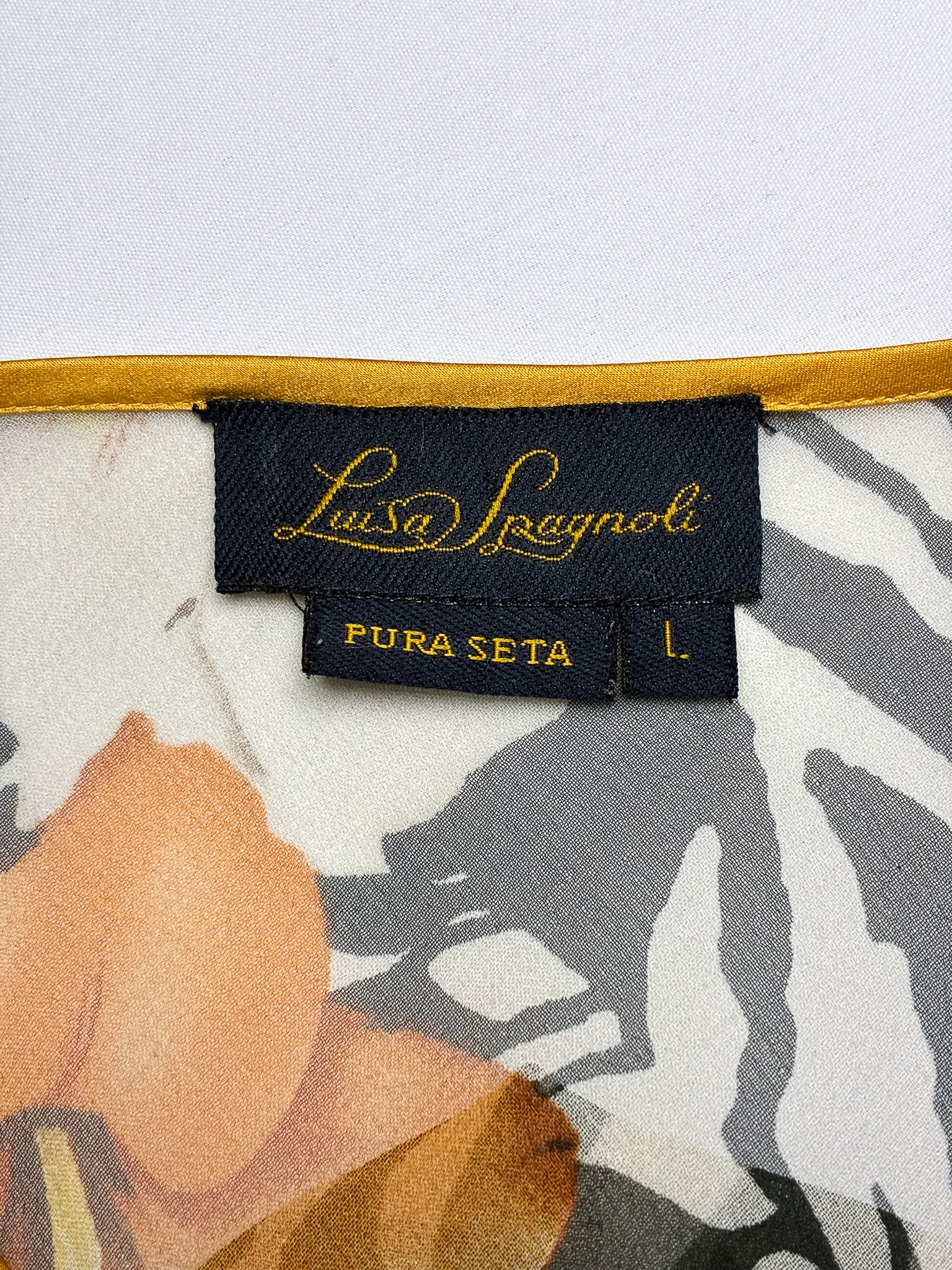 Luisa Spagnoli 2000s Sheer Silk Animal Floral Print Tunic - S/M
