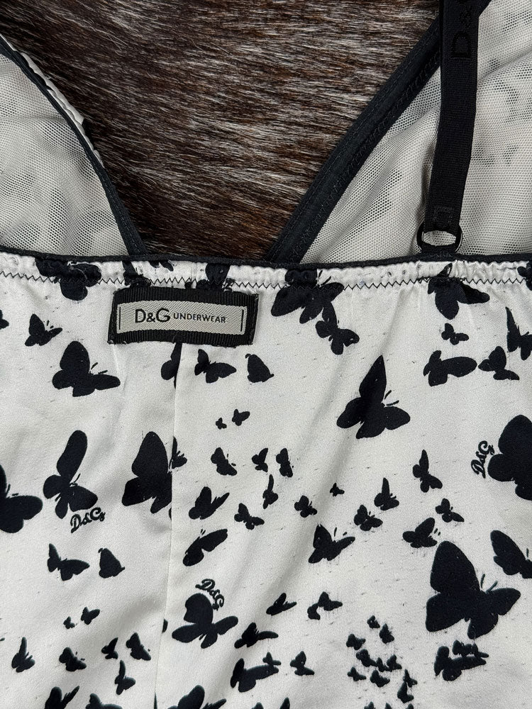 D&G 2000s Butterfly Slip Dress