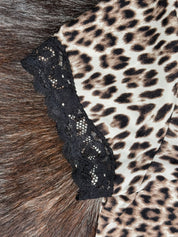 Just Cavalli 2000s Leopard Lace-Trim Tee