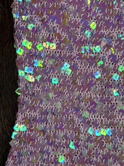 Vintage Purple Crochet Sequin Tank