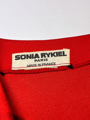Sonia Rykiel 1980s Red Puff Shoulder Tie-Front Bolero - S