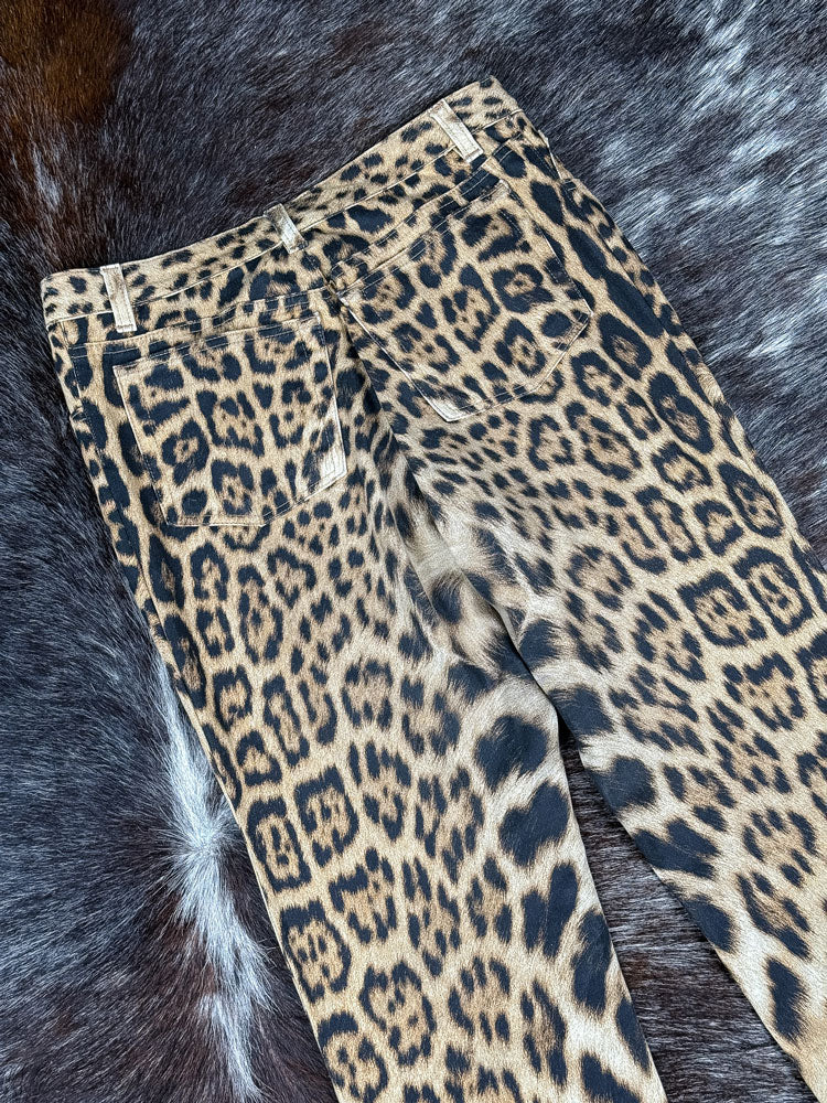 Roberto Cavalli 2000s Leopard Print Pants