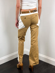 Just Cavalli 2000s White & Tan Colorblock Star-Panel Jeans - W29