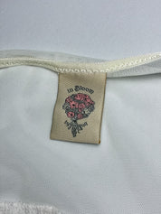 In Bloom by Jonquil Ivory Floral Embroidered Chiffon Robe and Slip Set - M