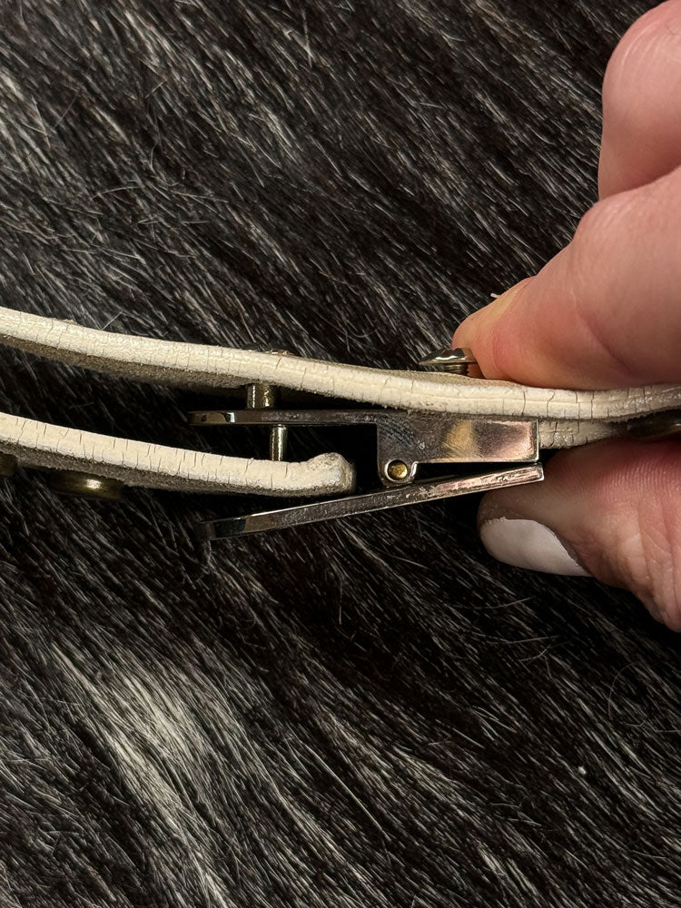 Dolce & Gabbana 2000s Studded Taupe Suede Belt