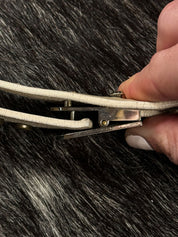 Dolce & Gabbana 2000s Studded Taupe Suede Belt