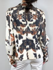 Just Cavalli 2000s Cow Print Cotton Blazer - L