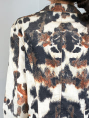 Just Cavalli 2000s Cow Print Cotton Blazer - L