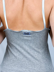 D&G Dolce & Gabbana 2000s Grey & Blue Lace Cami Top - M/L
