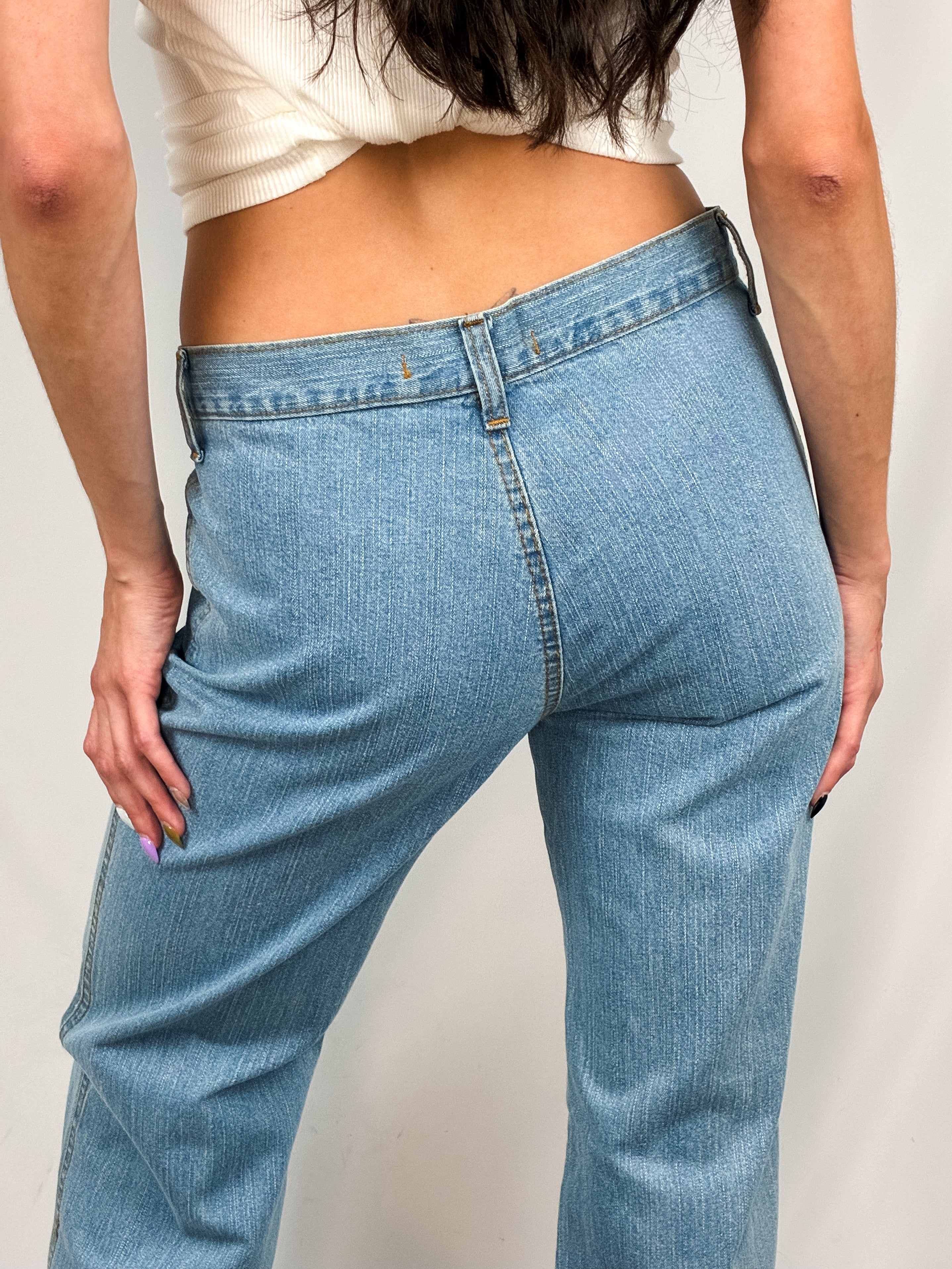 Morris Jeans Division 2000s Light Wash Wide Leg Jeans - W30