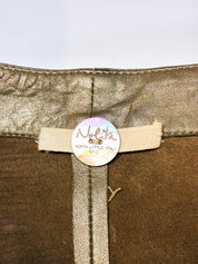 Nolita 2000s Light Tan Studded Leather Jacket with Dragon Appliqué - S
