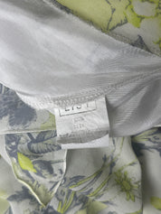 LIST Boutique 2000s White Floral Silk Cowl Neck Gown - S/M