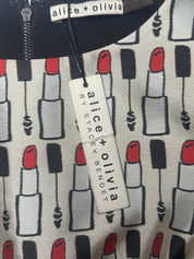 alice + olivia NWT Lipstick Print Jacquard Shift Dress - S