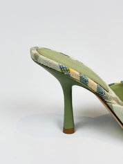 Burberry 2024 Sage Green Mews Check Slide Sandals - EU 37