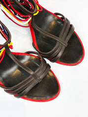 Vicini by Giuseppe Zanotti 2000s Multicolor Beaded Cage Sandals - EU 37