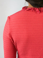 Class Roberto Cavalli 2000s Coral Perforated Leather Crochet-Trim Jacket - M