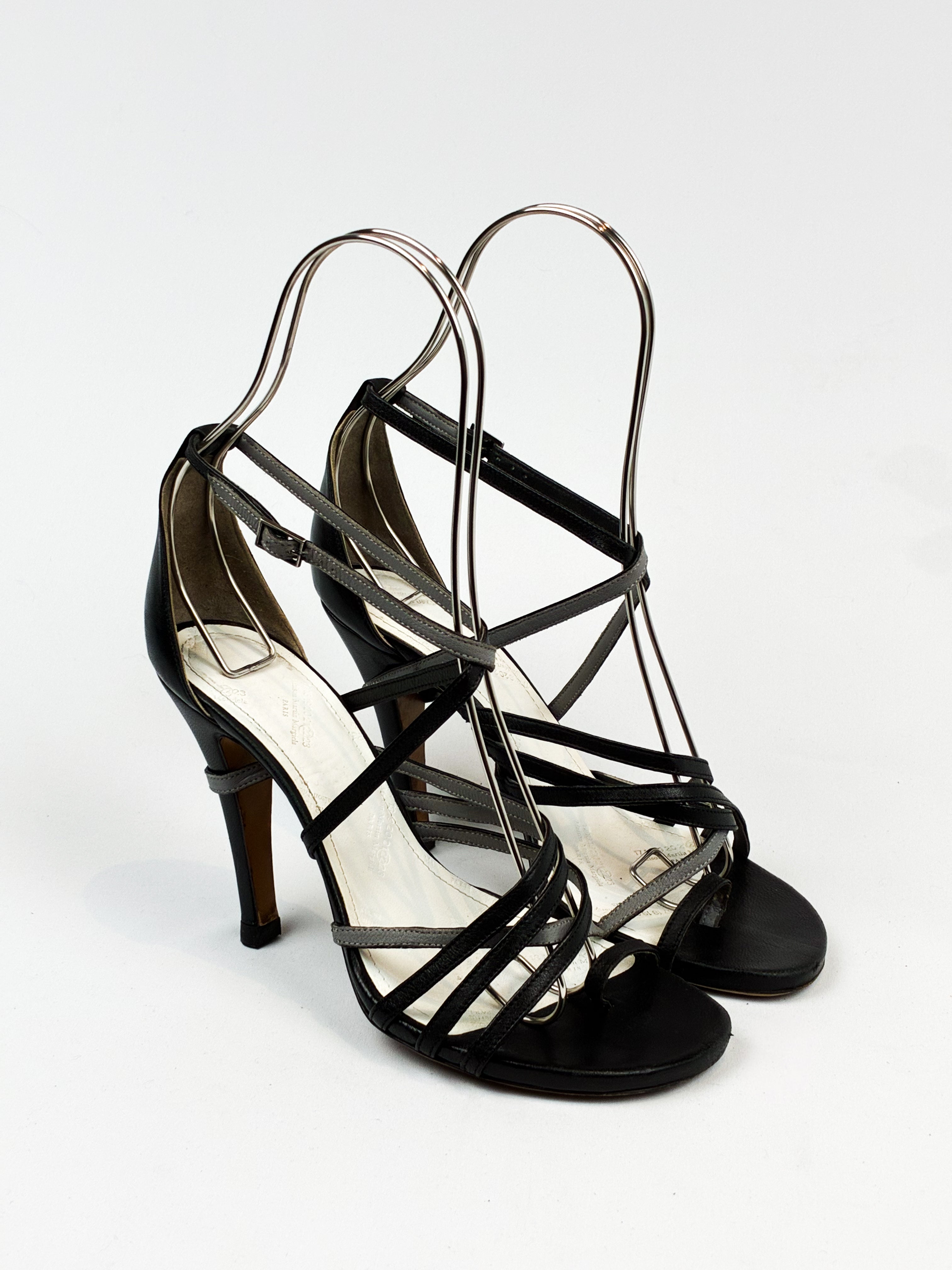 Maison Martin Margiela Ligne 22 Black & Grey Strappy Sandals - EU 36