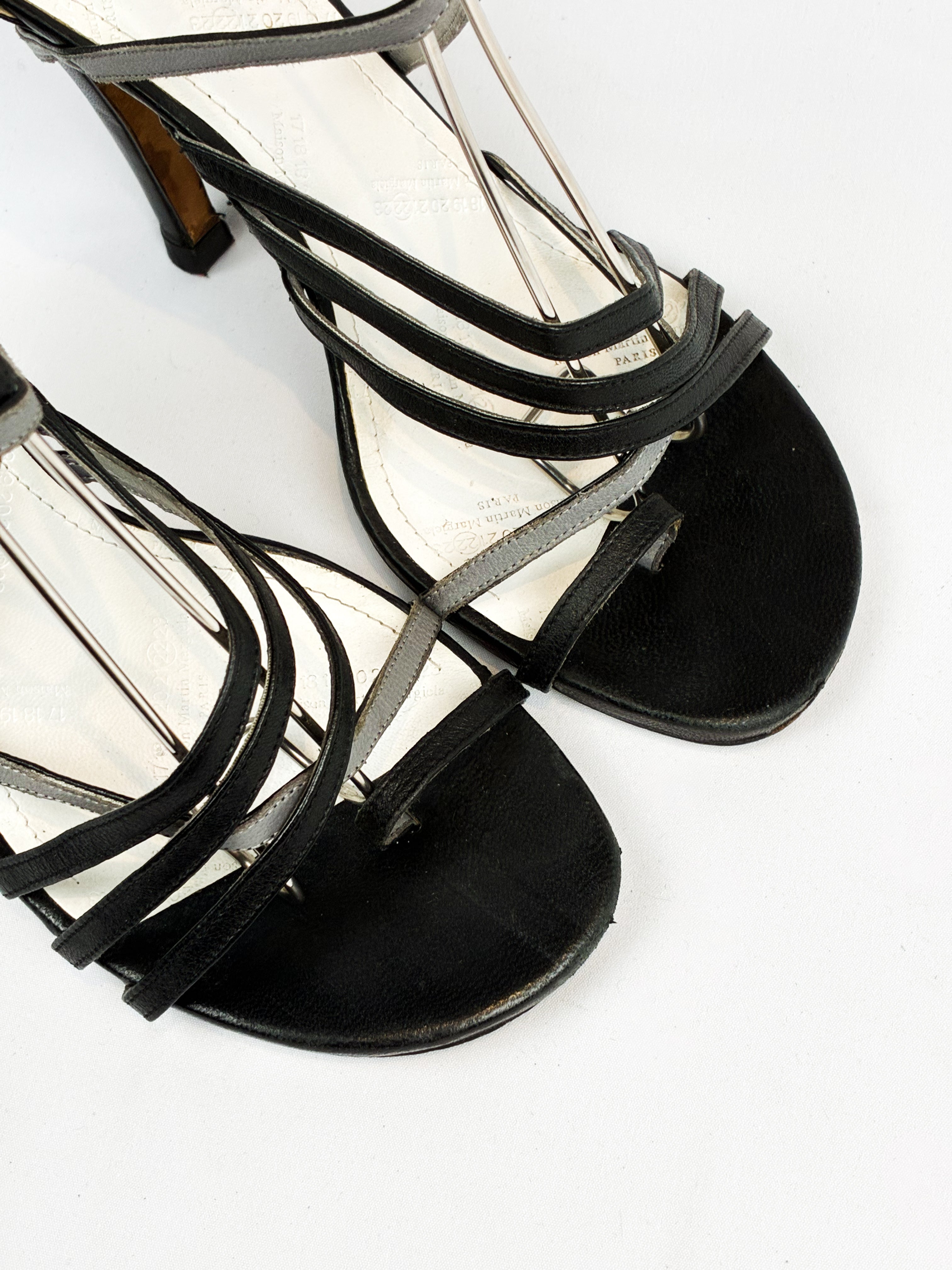 Maison Martin Margiela Ligne 22 Black & Grey Strappy Sandals - EU 36