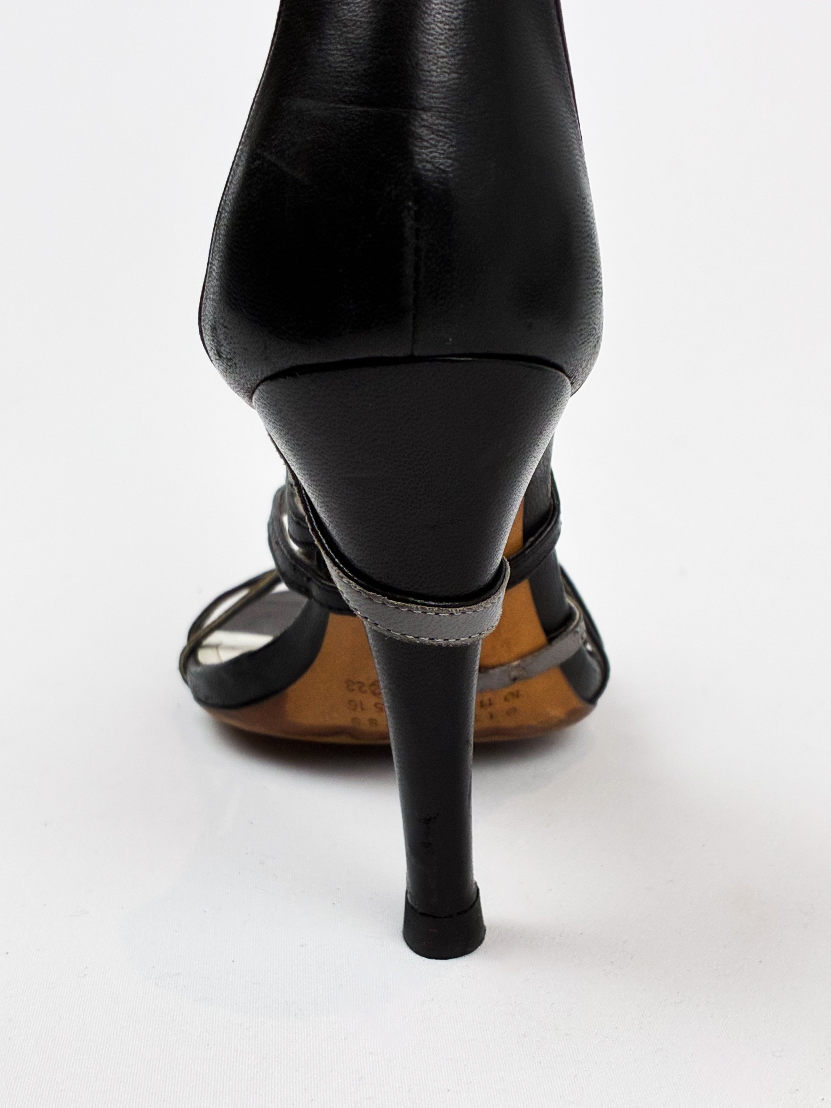 Maison Martin Margiela Ligne 22 Black & Grey Strappy Sandals - EU 36