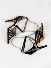 Maison Martin Margiela Ligne 22 Black & Grey Strappy Sandals - EU 36