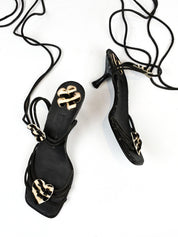 Alberto Venturini Black Pony Hair Heart Sandals - EU 36