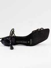 Alberto Venturini Black Pony Hair Heart Sandals - EU 36