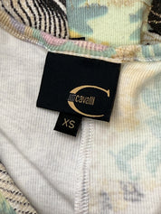 Just Cavalli 2000s Pastel Daisy & Swirl Patchwork Print V-Neck Tank - XS