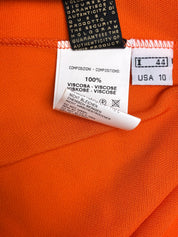 Class Roberto Cavalli 2000s Orange Sequin Trim Midi Dress - XS-M