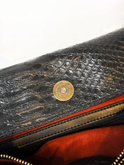 Just Cavalli 2000s Black Beaded Paisley Tote Bag